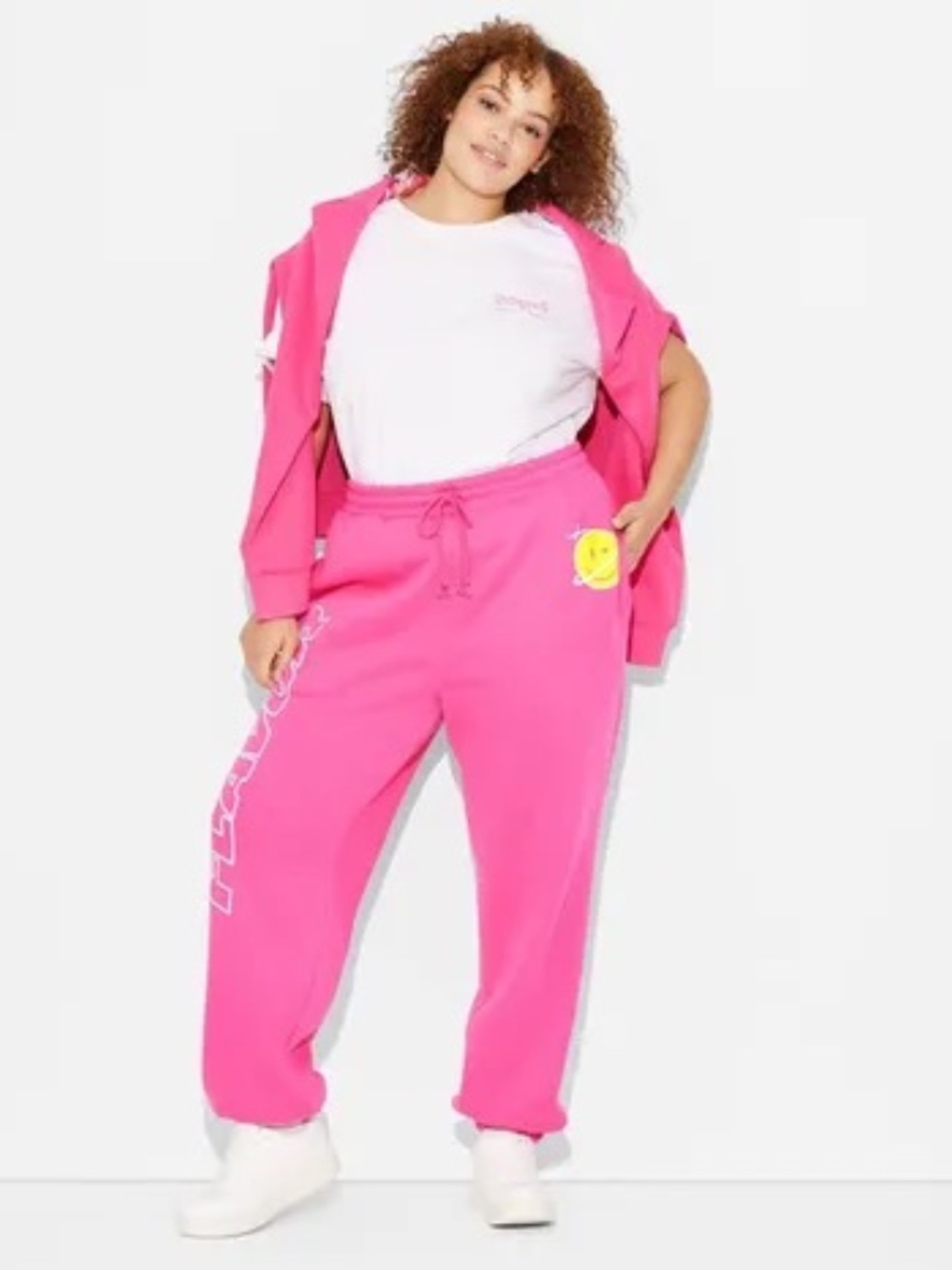 Poppi x Target "Serving Flavor" Hot Pink Sweatpants